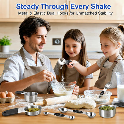15-Piece Magnetic Stainless Steel Measuring Set