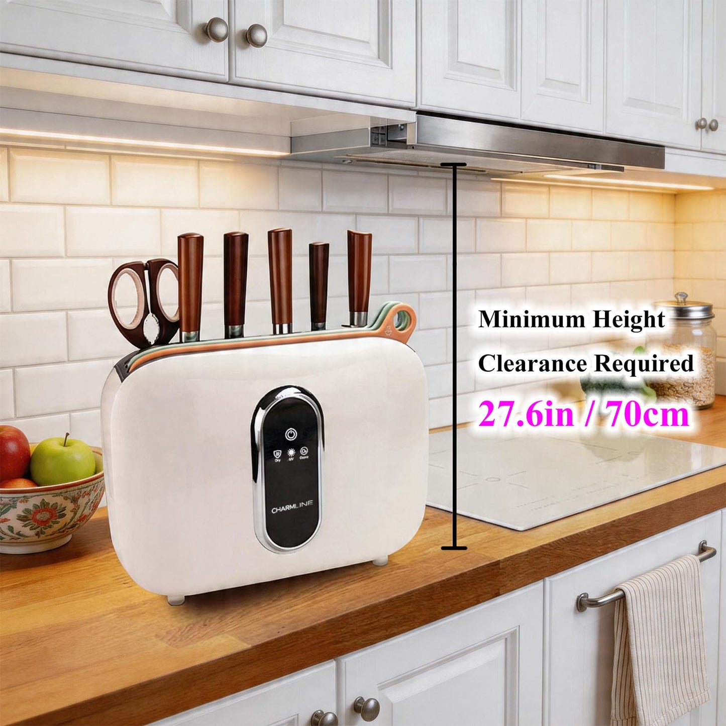 Smart Cutting Board and Knife Set with Holder