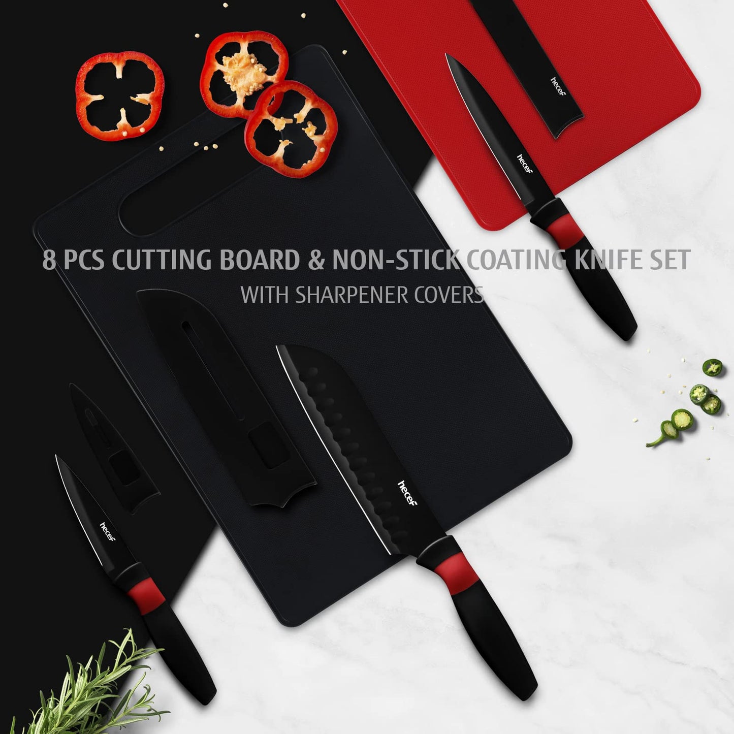 8-Piece Kitchen Knife and Cutting Board Set