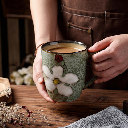 12oz Ceramic Coffee Mug Set with Handles
