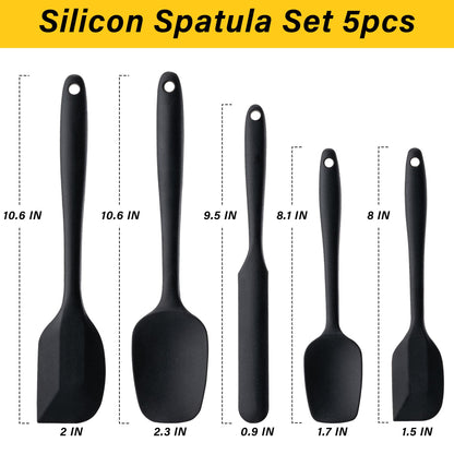 5-Piece Silicone Spatula Cooking Utensil Set