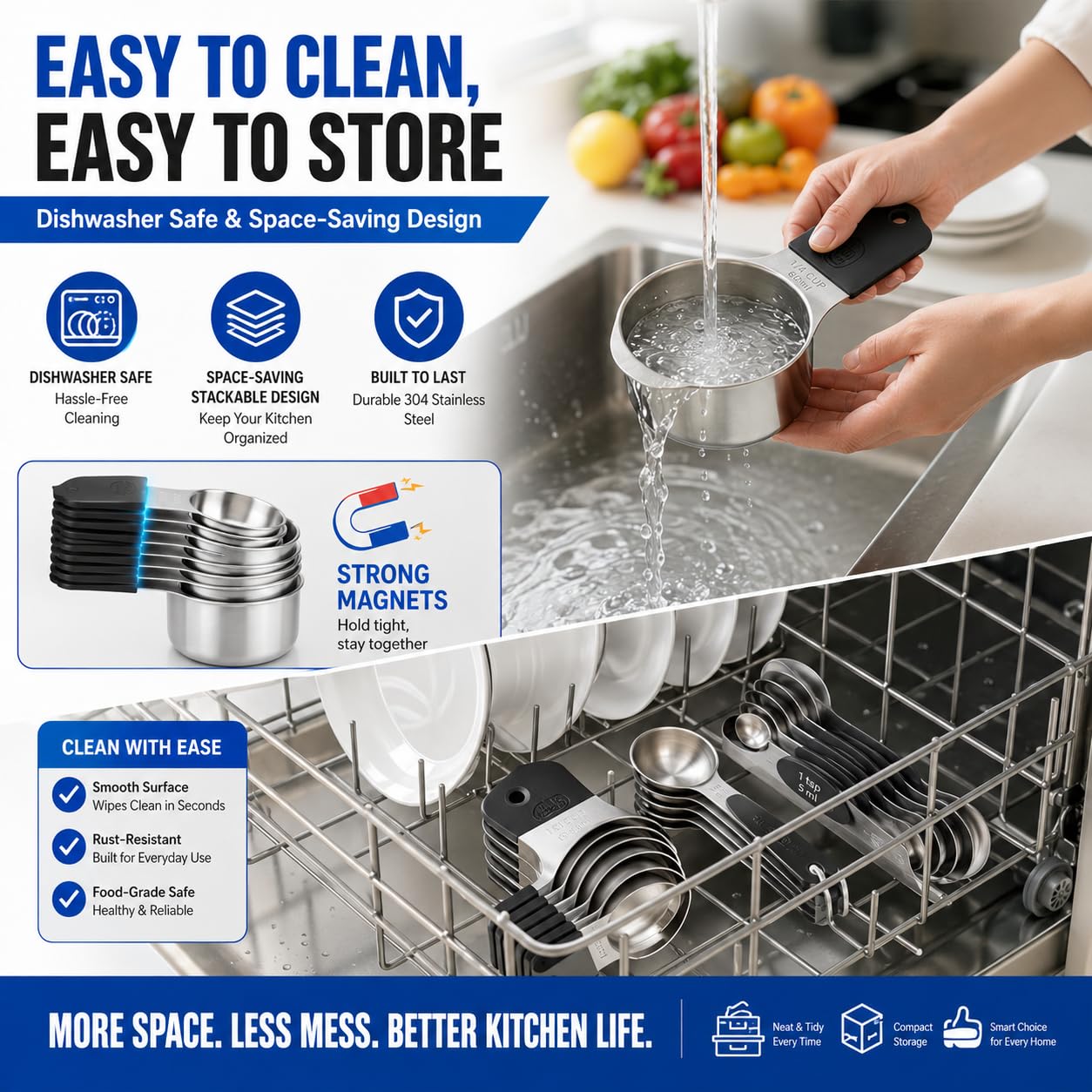 15-Piece Magnetic Stainless Steel Measuring Set