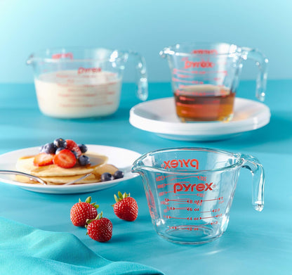 3-Piece Glass Measuring Cups Set for Cooking