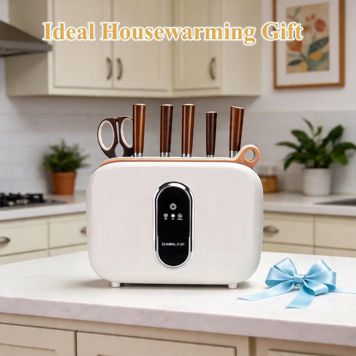 Smart Cutting Board and Knife Set with Holder