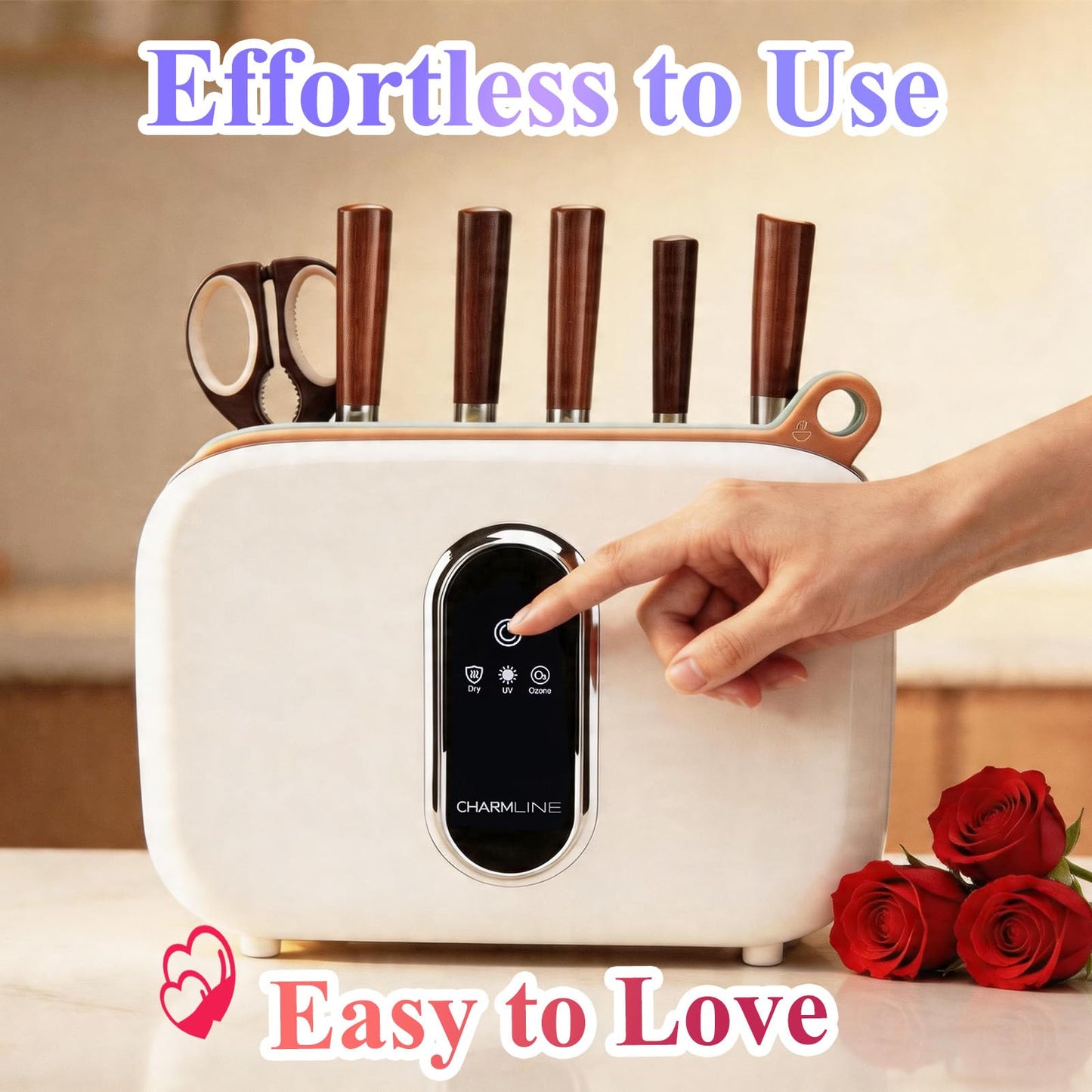 Smart Cutting Board and Knife Set with Holder