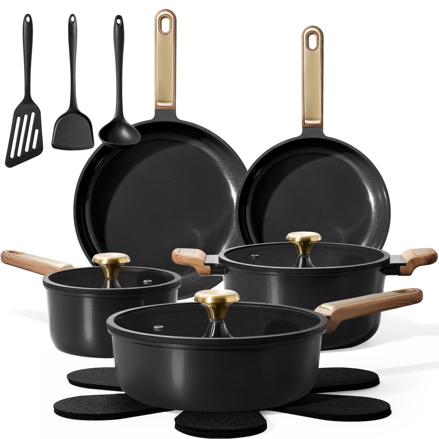 CAROTE Nonstick Pots and Pans Cookware Set Nonstick