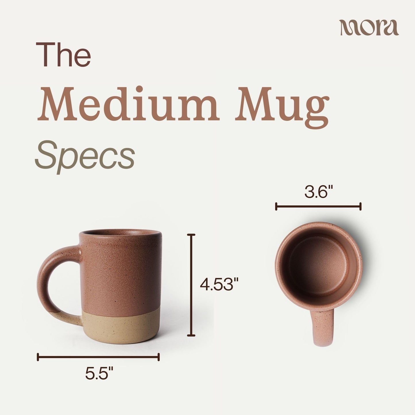 Set of 4 Ceramic Latte Mugs with Handles