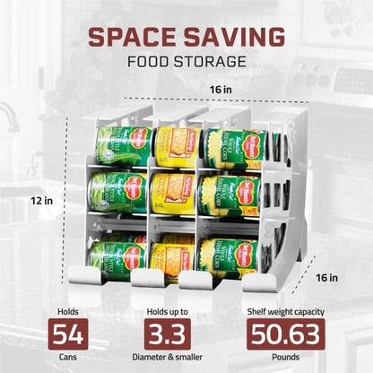 3-Tier Rotating Can Organizer for Pantry Storage