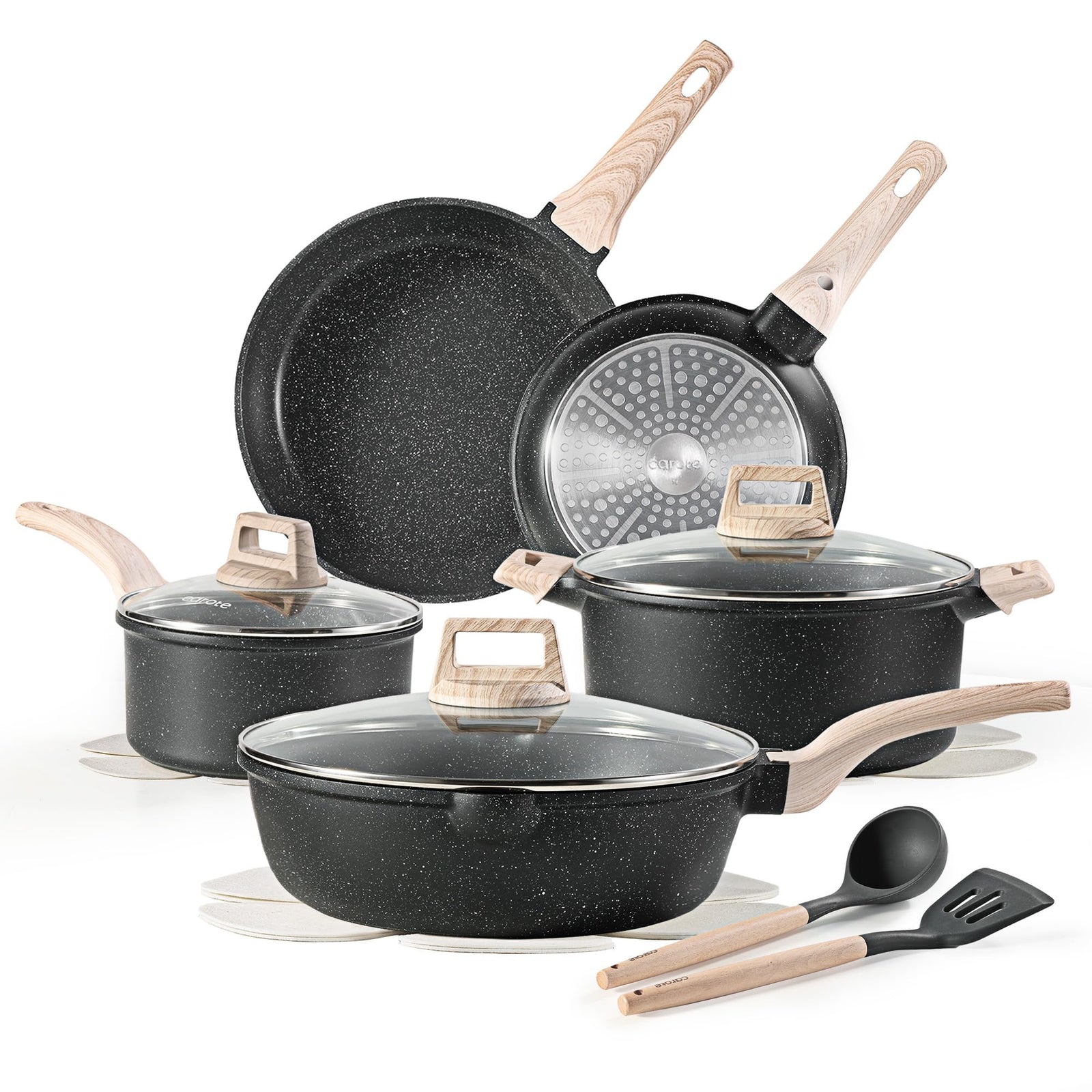 CAROTE Nonstick Pots and Pans Cookware Set Nonstick