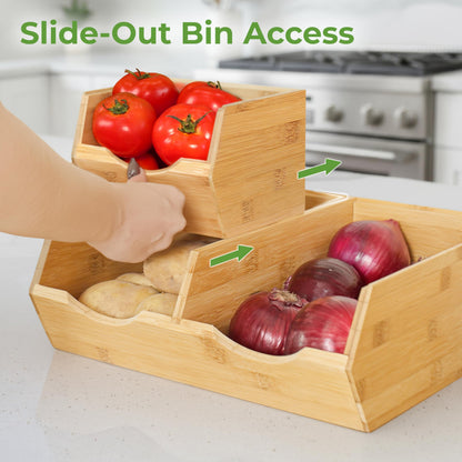 Expandable Bamboo Drawer Organizer Tray