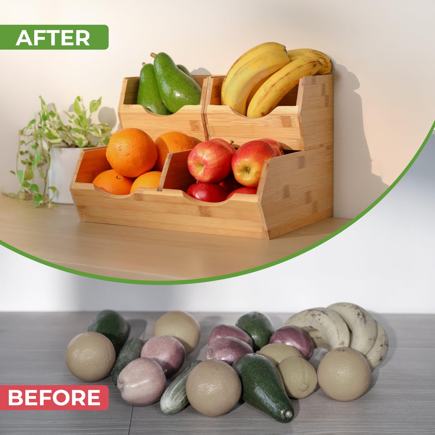 Expandable Bamboo Drawer Organizer Tray