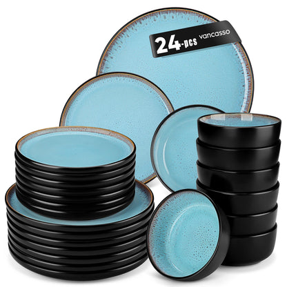 Ceramic Stoneware Plates and Bowls Dinnerware Set