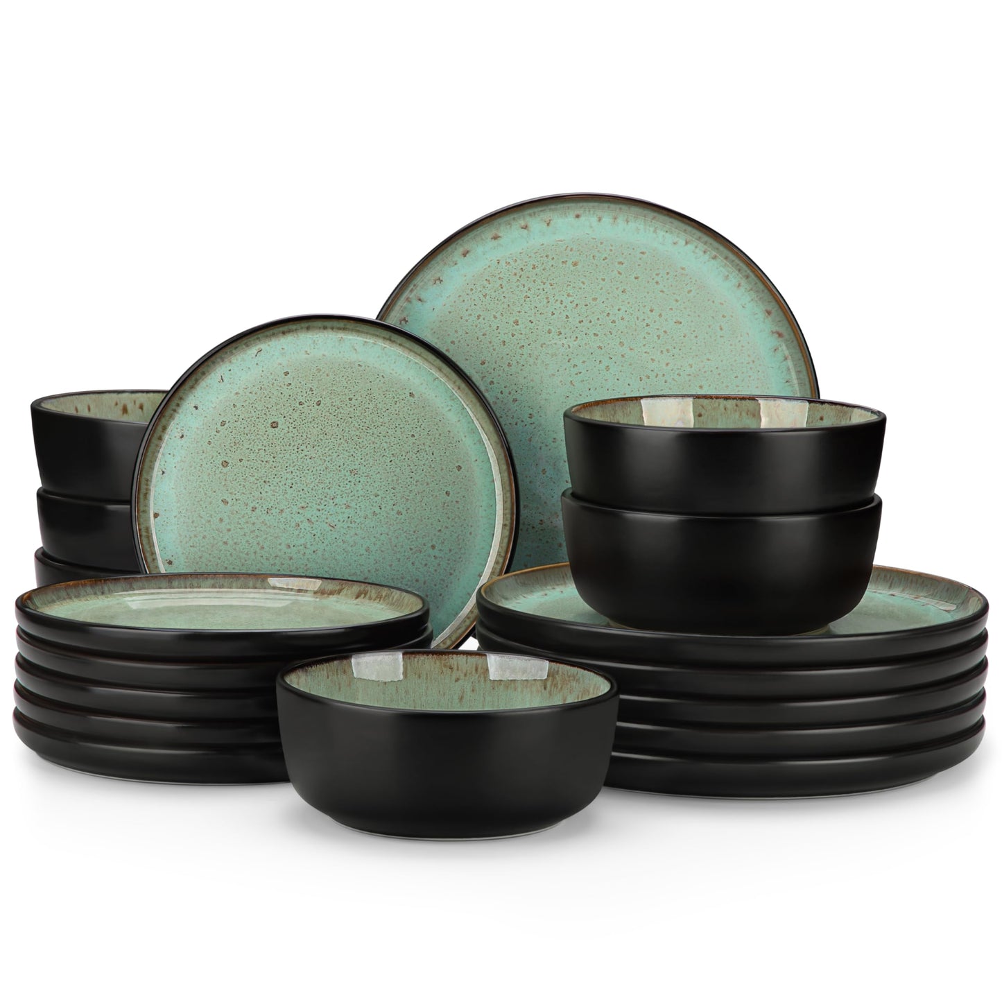 Ceramic Stoneware Plates and Bowls Dinnerware Set