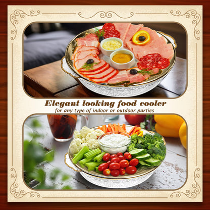 Chilled Serving Tray with Compartments for Parties