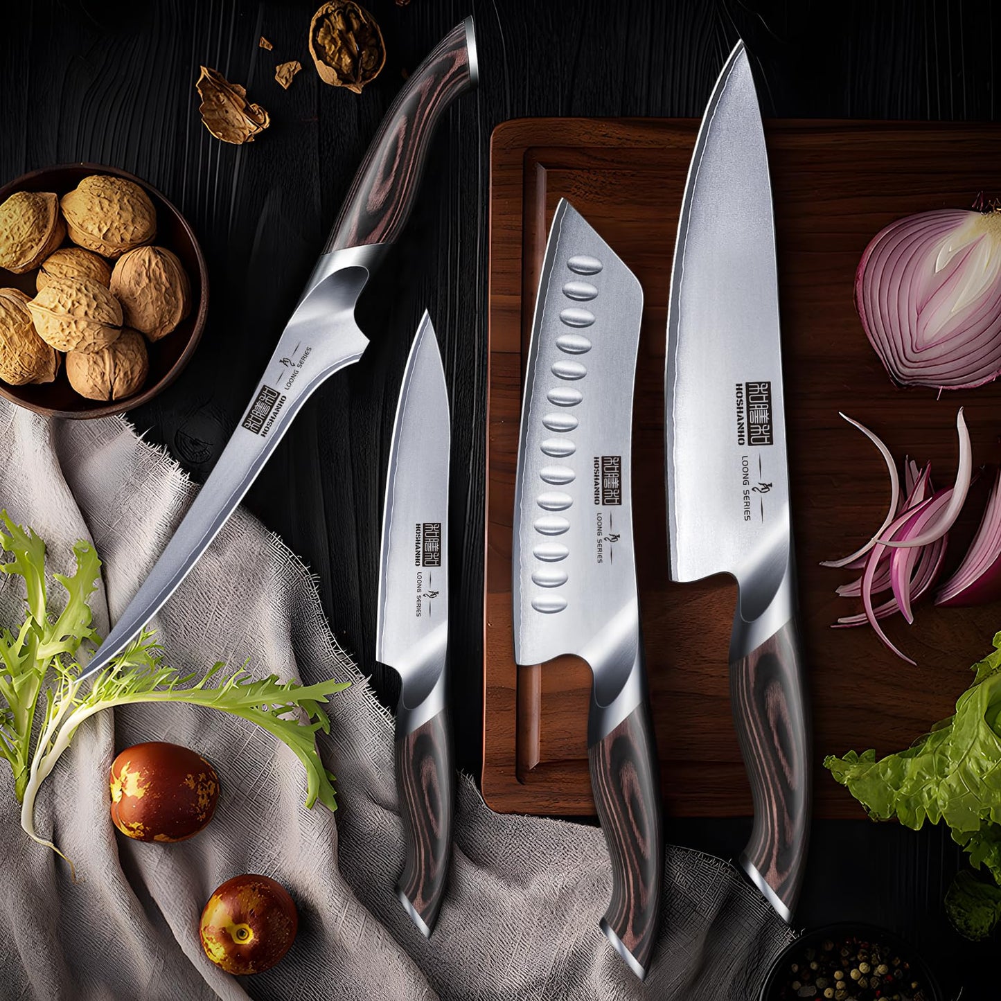 16-Piece High Carbon Stainless Steel Knife Set