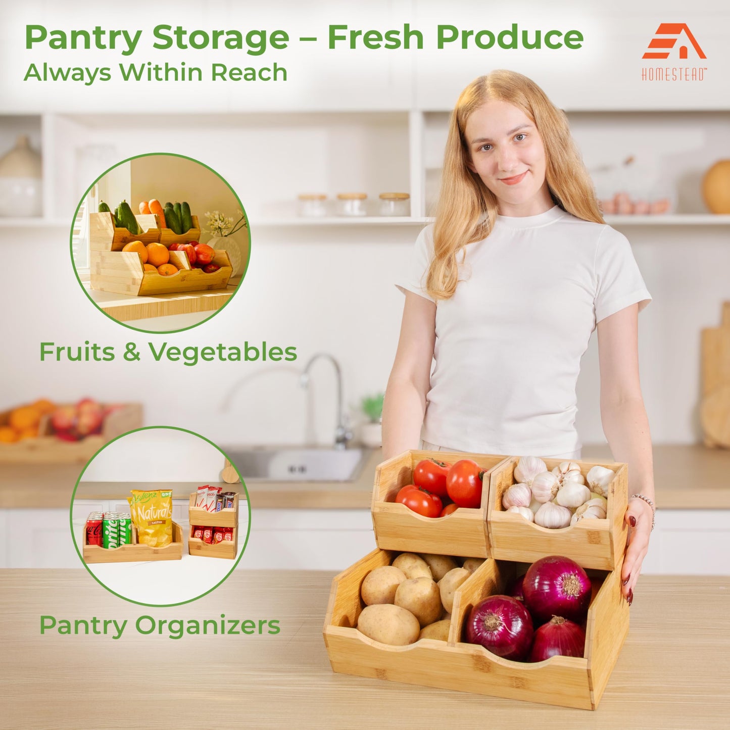 Expandable Bamboo Drawer Organizer Tray