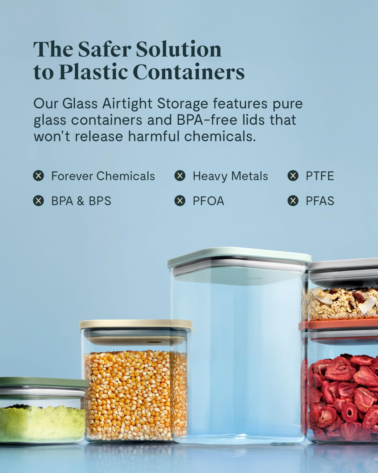 Glass Airtight Food Storage Containers with Lids
