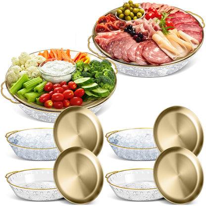 Chilled Serving Tray with Compartments for Parties
