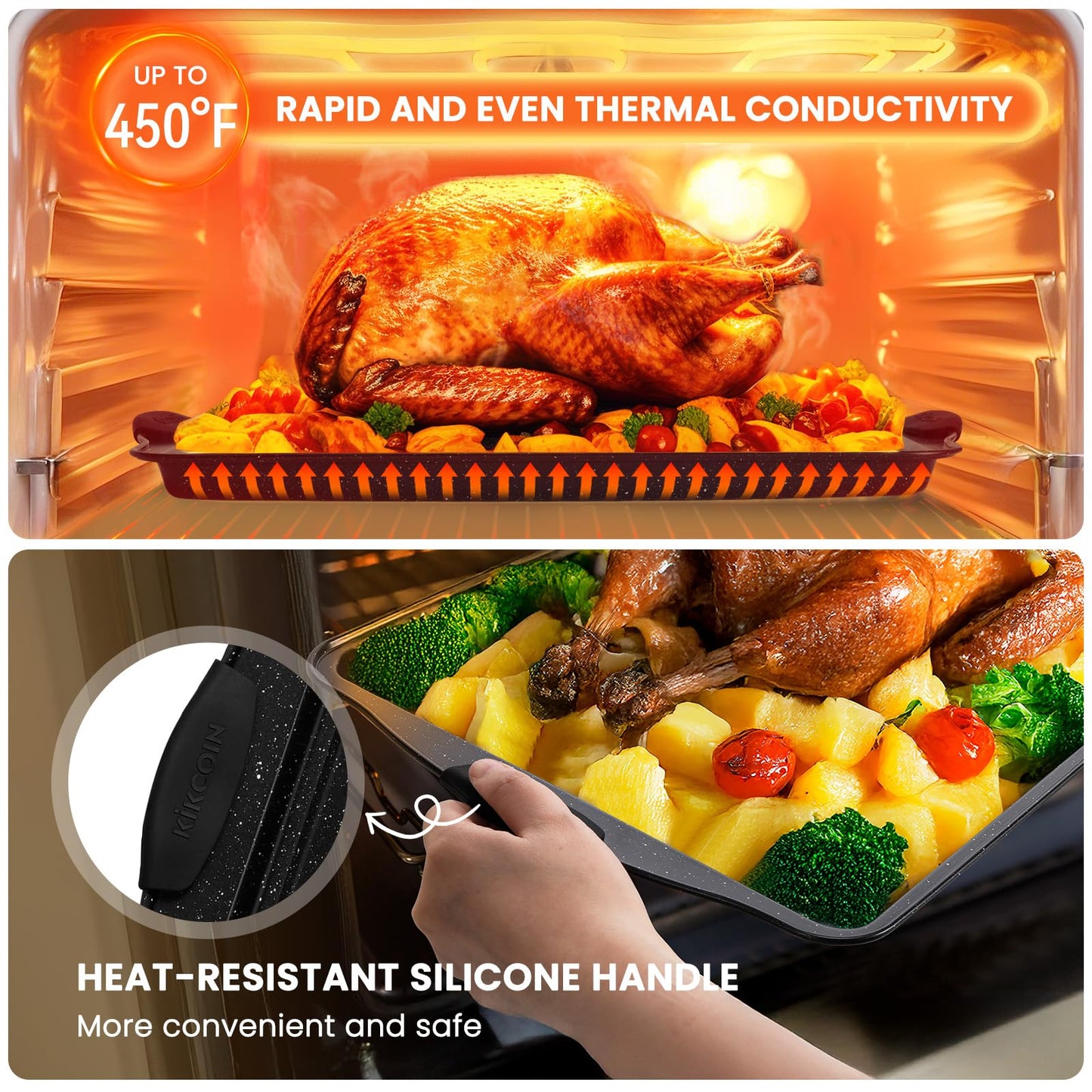 22-Piece Nonstick Bakeware Set with Handles