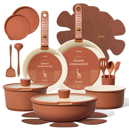 Ceramic Non Stick Cookware Set with Handles