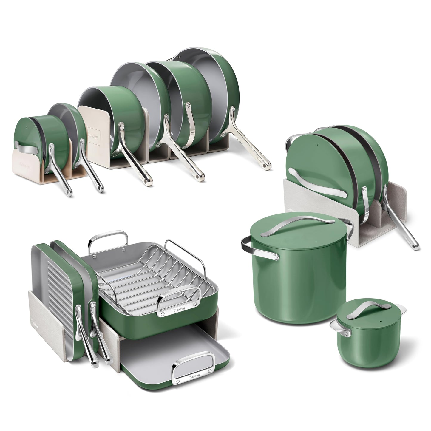 Ceramic Nonstick Cookware Set with Lids