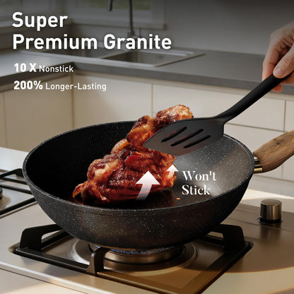 DishDelight 12 Piece Pots and Pans Set Non Stick