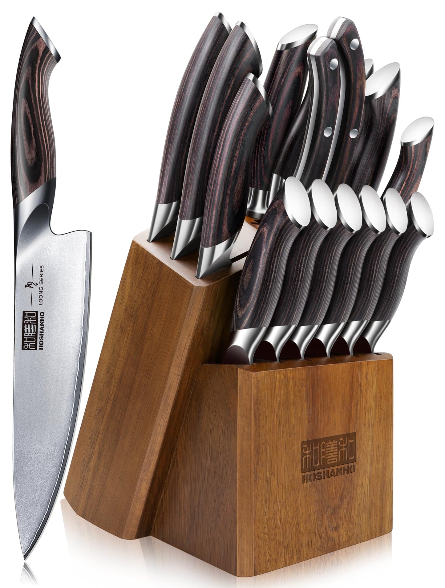 16-Piece High Carbon Stainless Steel Knife Set