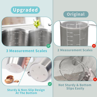 Stainless Steel Measuring Cup with Marked Scales