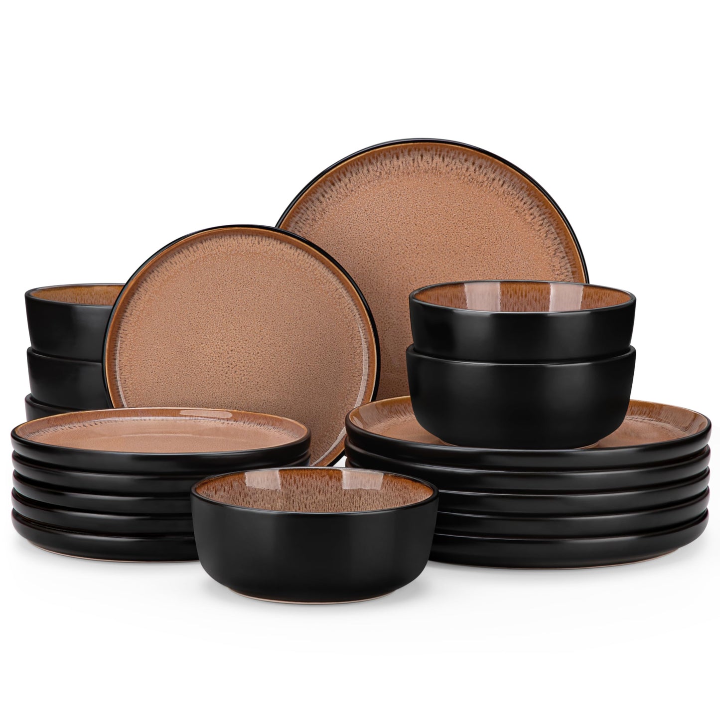 Ceramic Stoneware Plates and Bowls Dinnerware Set