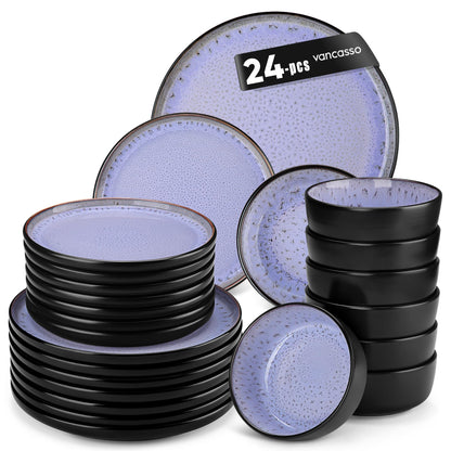 Ceramic Stoneware Plates and Bowls Dinnerware Set