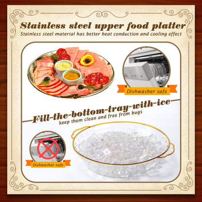 Chilled Serving Tray with Compartments for Parties