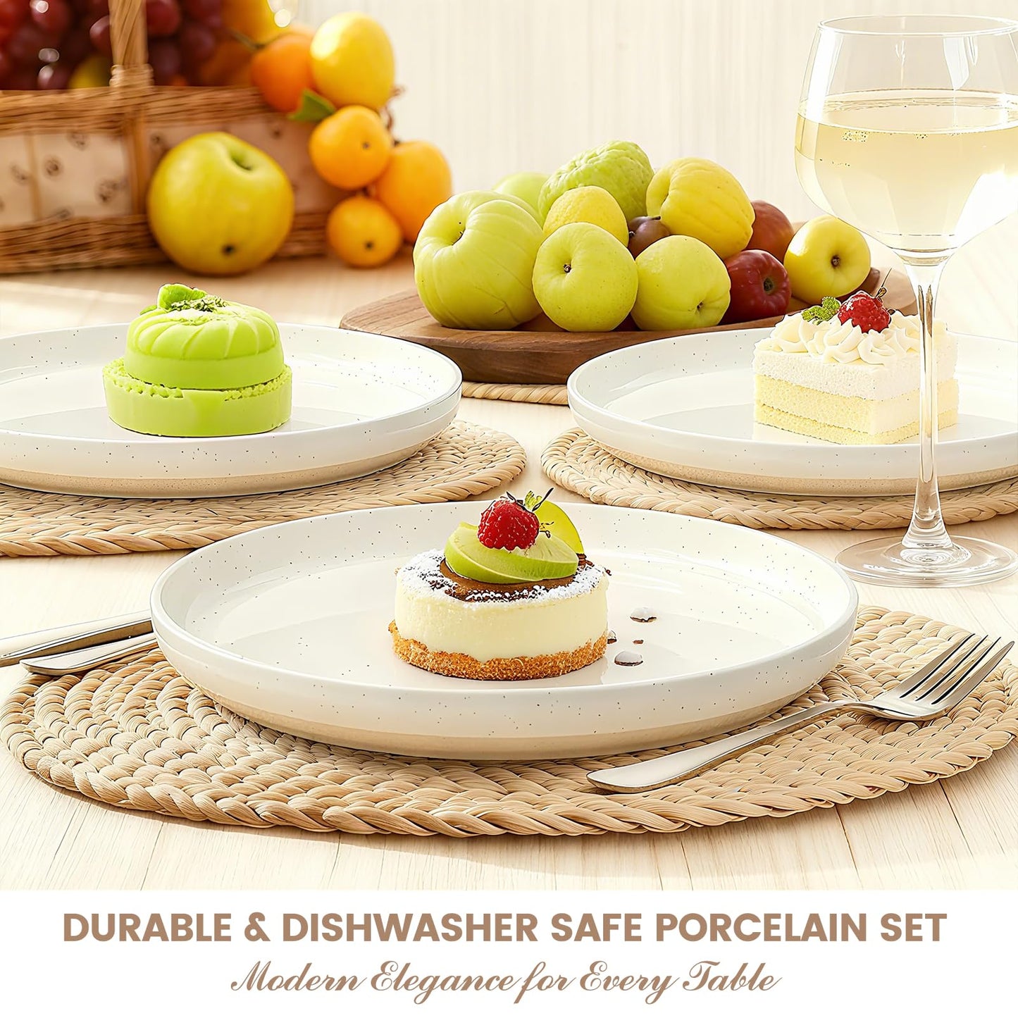 Plates and Bowls Sets, Scratch Resistant Dinnerware Sets