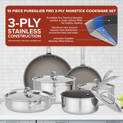 10-Piece Non Stick Cookware Set with Lids
