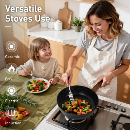 DishDelight 12 Piece Pots and Pans Set Non Stick
