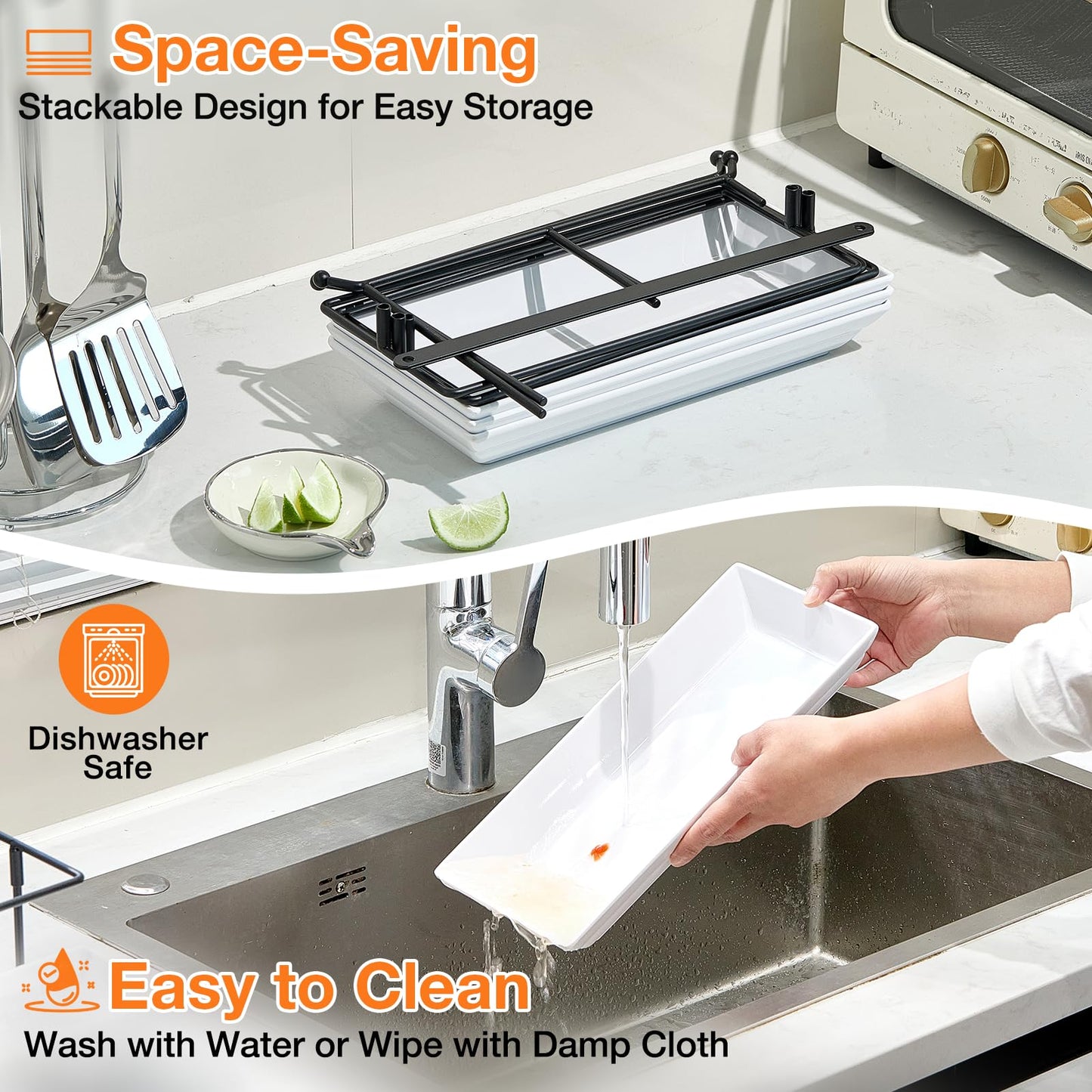 3-Tier Serving Tray Set with Stand