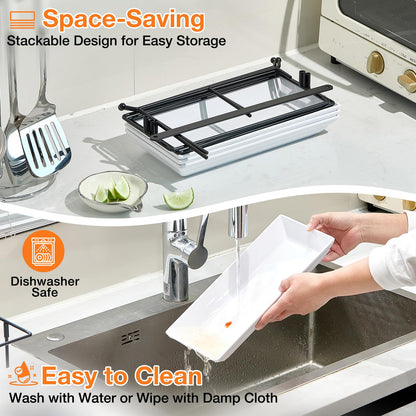 3-Tier Serving Tray Set with Stand