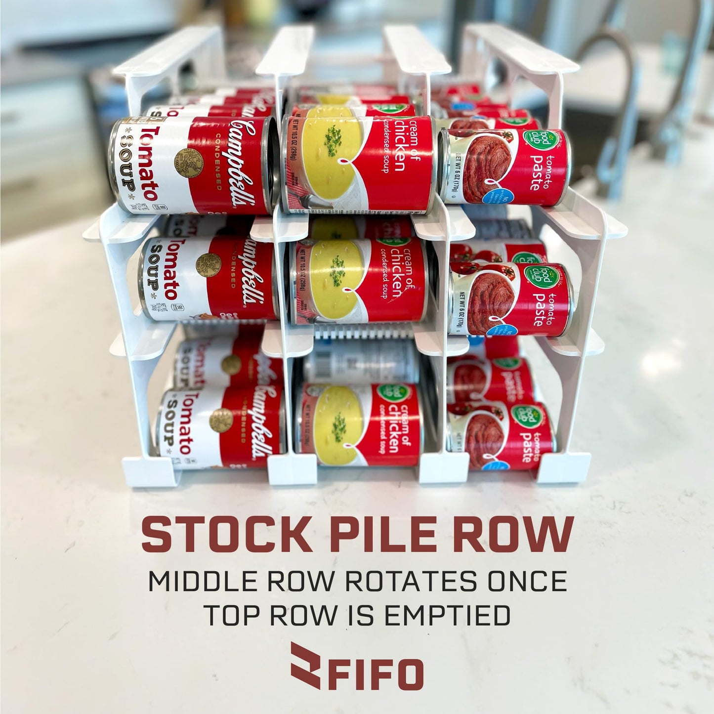 3-Tier Rotating Can Organizer for Pantry Storage