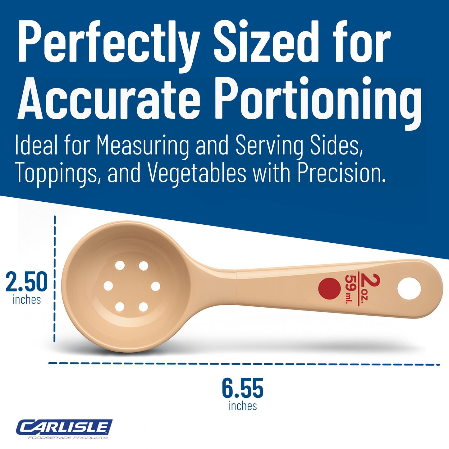 2 oz Perforated Portion Control Measuring Spoon