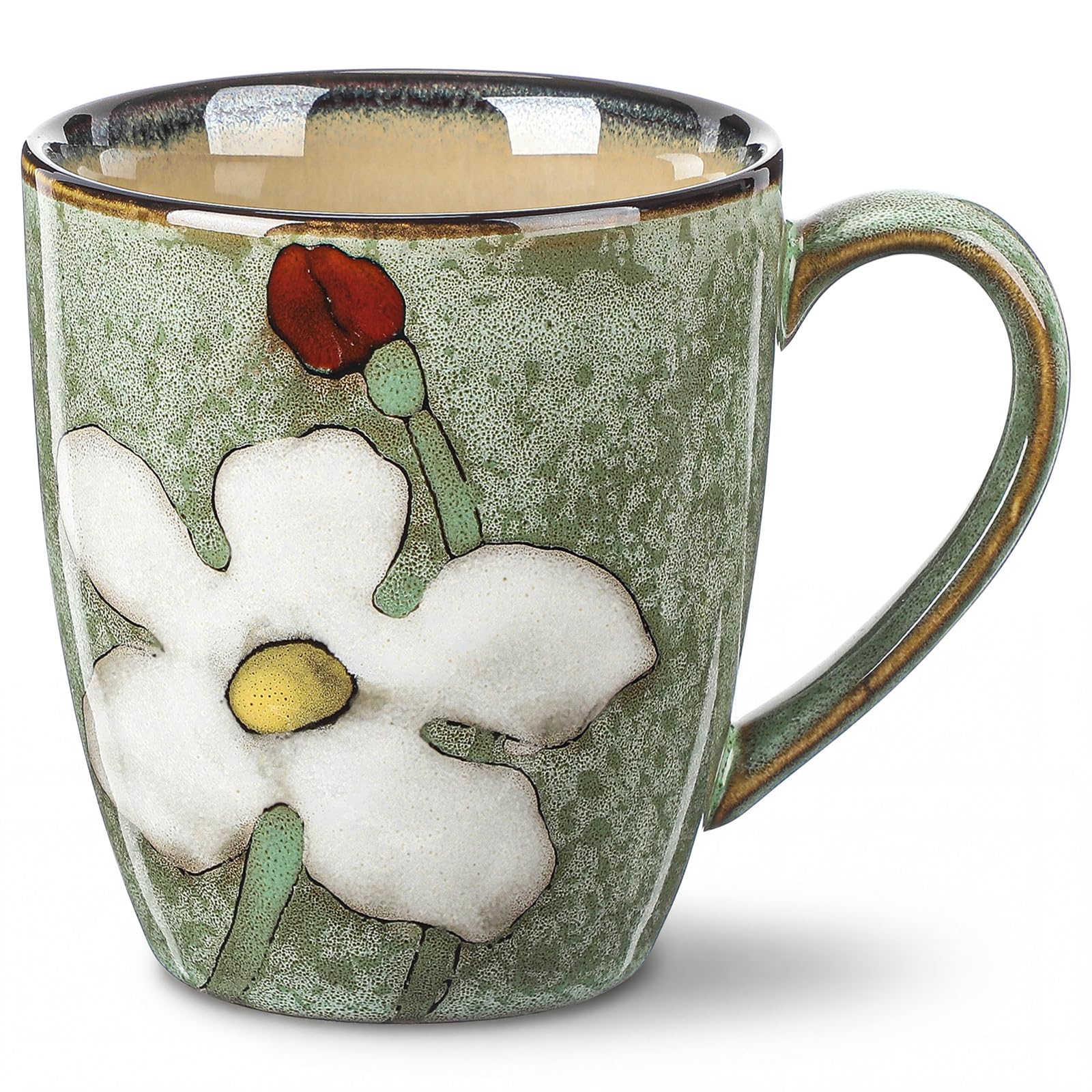 12oz Ceramic Coffee Mug Set with Handles