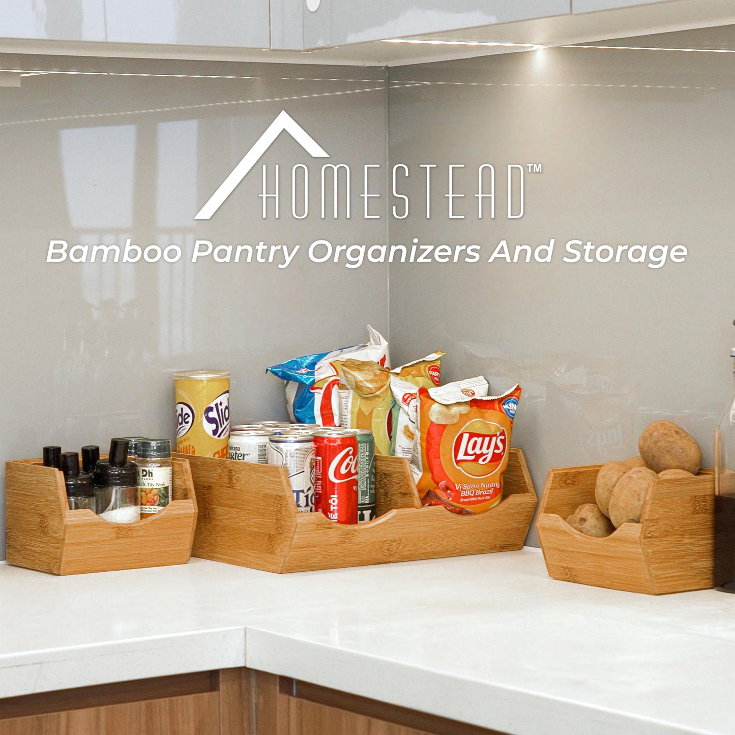 Expandable Bamboo Drawer Organizer Tray