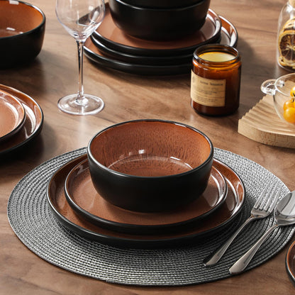 Ceramic Stoneware Plates and Bowls Dinnerware Set