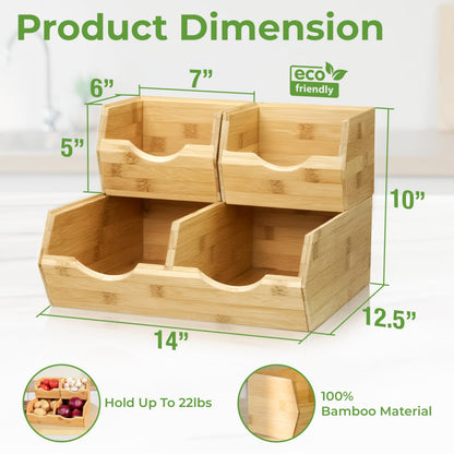 Expandable Bamboo Drawer Organizer Tray