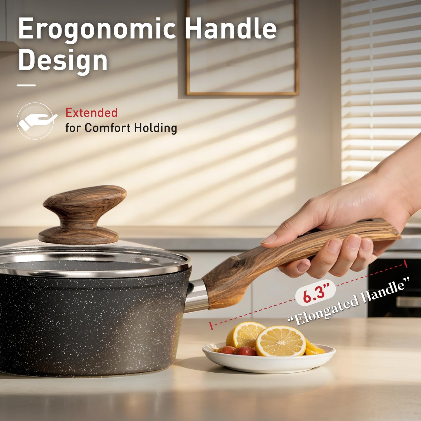 DishDelight 12 Piece Pots and Pans Set Non Stick