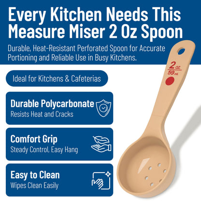 2 oz Perforated Portion Control Measuring Spoon