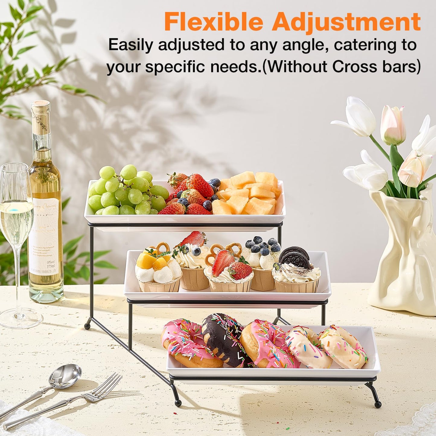 3-Tier Serving Tray Set with Stand