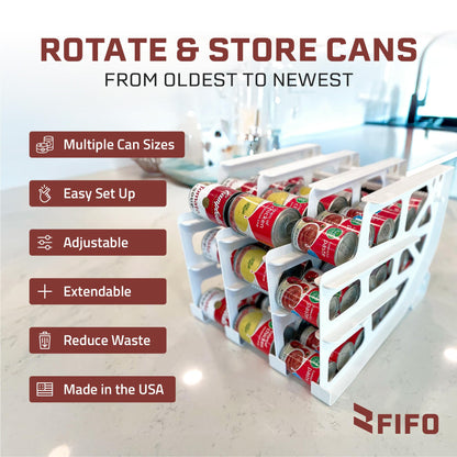 3-Tier Rotating Can Organizer for Pantry Storage