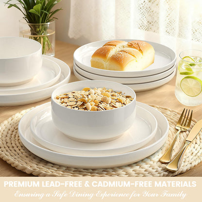 Plates and Bowls Sets, Scratch Resistant Dinnerware Sets