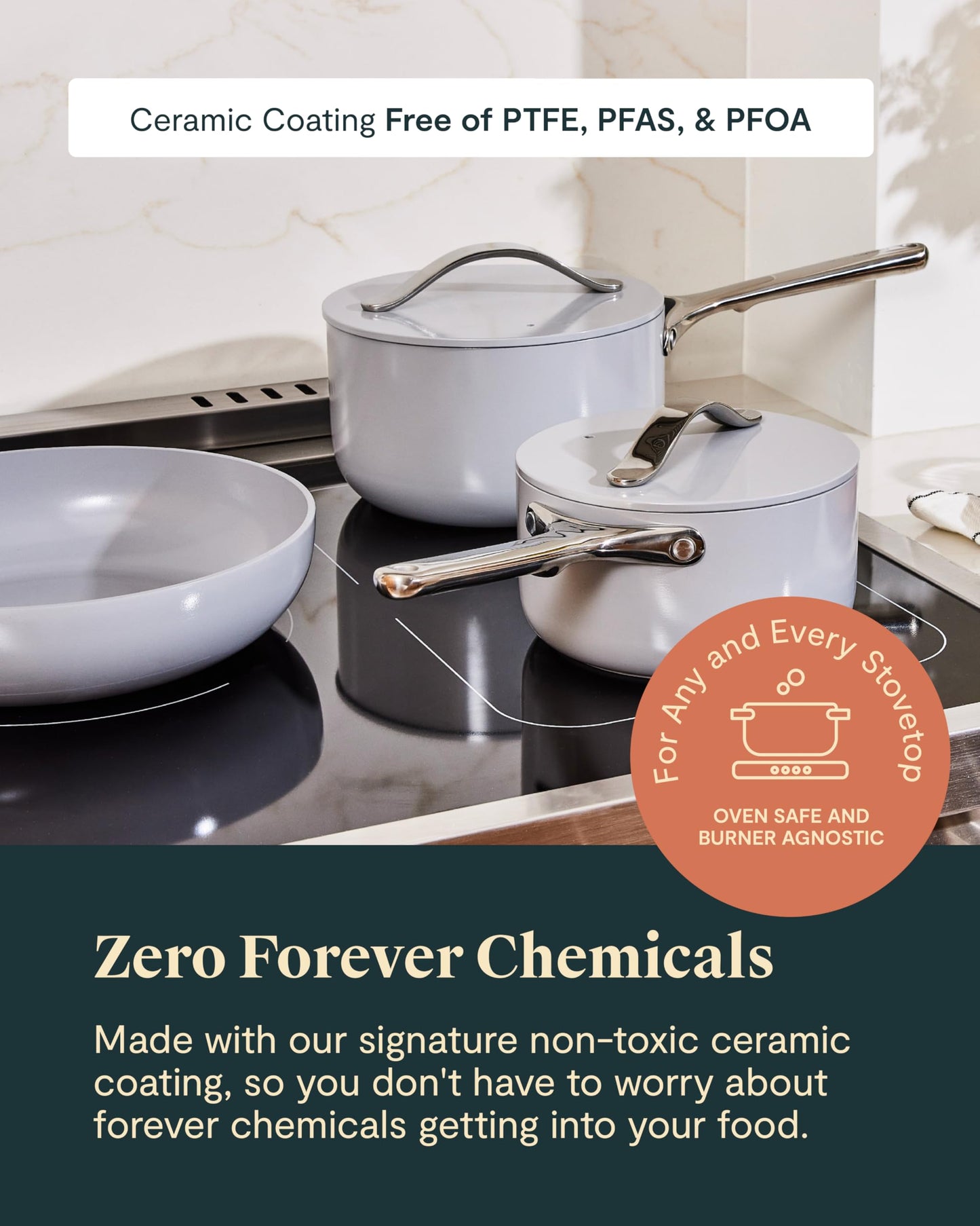 Ceramic Nonstick Cookware Set with Lids