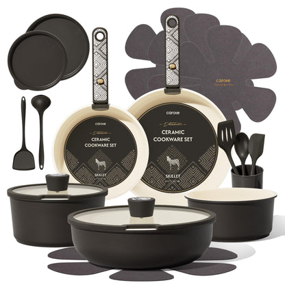 Ceramic Non Stick Cookware Set with Handles
