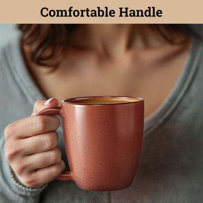 Set of 4 Ceramic Coffee Mugs with Handles